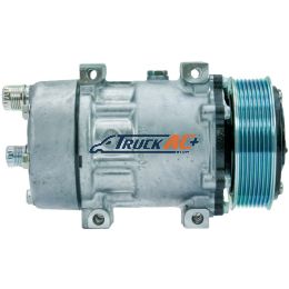 OEM Sanden A/C Compressor - Sanden 4667, Truck Air 03-3718W, MEI 54667