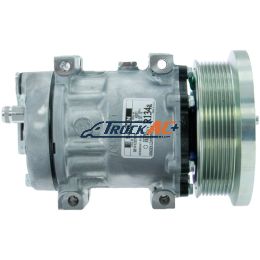 OEM Sanden A/C Compressor - Sanden 4355, Truck Air 03-3738E, MEI 54355