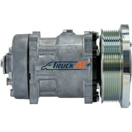 OEM Sanden A/C Compressor - Sanden 4874, Truck Air 03-0708D, MEI 5284