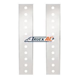 Peterbilt Stainless Front Air Cleaner Bracket Only - 22 Mini Light Cutouts - United Pacific 30069