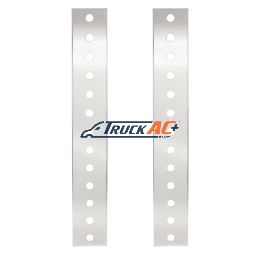 Peterbilt Stainless Front Air Cleaner Bracket Only - 26 Mini Light Cutouts - United Pacific 30104