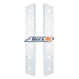 Peterbilt Stainless Front Air Cleaner Bracket Only - 12 Light Cutouts - United Pacific 30988-1