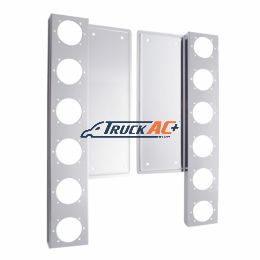 Freightliner Stainless Front Air Cleaner Bracket Only - 12 Light Cutouts - United Pacific 33051