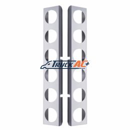 Peterbilt Stainless Rear Air Cleaner Bracket Only - 12 Light Cutouts - United Pacific 31460