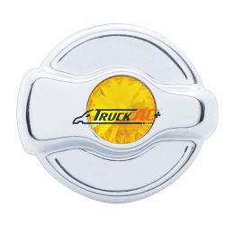 Chrome Plastic A/C Control Knob For 2005 & Older Peterbilt - Amber Crystal - United Pacific 41322