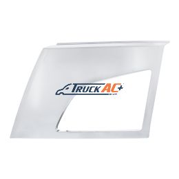82750054 ABS Satin Silver Bumper Fog Light Hole Cover For 2018-2024 Volvo VNL - Driver - United Pacific 42504