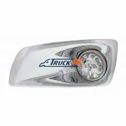 Fog Light Cover With 17 Amber LED Reflector Watermelon Lights For 2007-17 KW T660- Driver -Clear Lens - United Pacific 42705