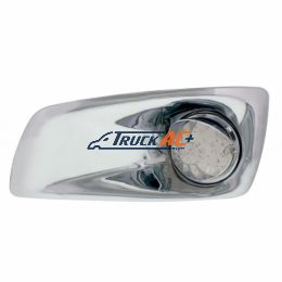 Fog Light Cover With 17 Amber LED Watermelon Light & Visor For 2007-17 KW T660- Driver -Clear Lens - United Pacific 42711