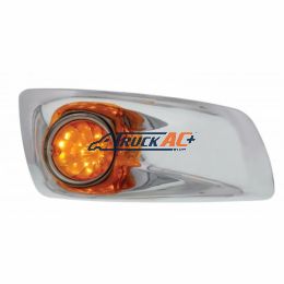 Fog Light Cover With 17 LED Watermelon Light For 2007-17 KW T660- Passenger -Amber LED/ Amber Lens - United Pacific 42732