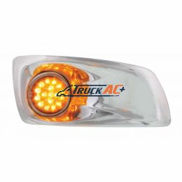 Fog Light Cover With 17 Amber LED Hi/Lo Clear Style Reflector Light For 2007-17 KW T660- Passenger -Amber Lens - United Pacific 42740