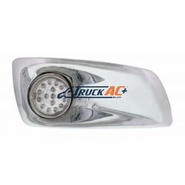 Fog Light Cover With 17 Amber LED Hi/Lo Clear Style Reflector Light For 2007-17 KW T660- Passenger -Clear Lens - United Pacific 42741