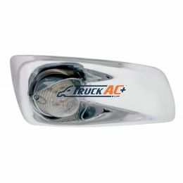 Fog Light Cover With 19 LED Beehive Light & Visor For 2007-17 KW T660 (Passenger) - Amber LED/ Clear Lens - United Pacific 42761