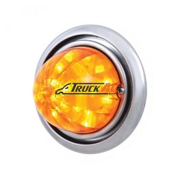 Front Bumper Light With 17 Amber LED Dual Function Watermelon Light For Freightliner Columbia - Amber Lens - United Pacific 39140