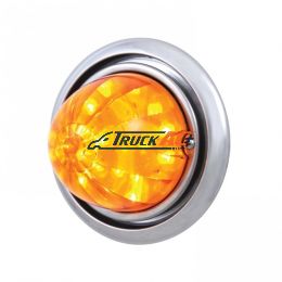 Front Bumper Light With 17 Amber LED Watermelon Light For Freightliner Columbia - Amber Lens - United Pacific 39144