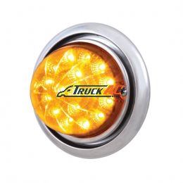 Front Bumper Light With 17 Amber LED Reflector Watermelon Light For Freightliner Columbia - Amber Lens - United Pacific 39148