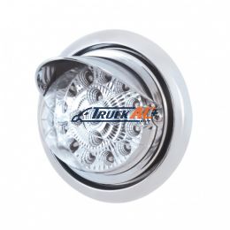 Front Bumper Light With 17 Amber LED Reflector Light & Visor For Freightliner Columbia - Clear Lens - United Pacific 39157
