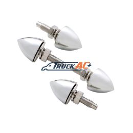 Chrome Bullet License Plate Fastener (4-Pack) - United Pacific 10889
