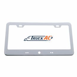 License Plate Frame With Bottom Mount LED Light Bar Cutout - Chrome - United Pacific 50015B