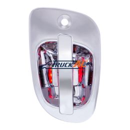 6 Red LED Chrome Door Handle Cover for Freightliner - Passenger - United Pacific 42494