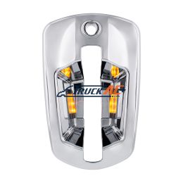 6 LED Chrome Door Handle Cover For 2018-2025 Freightliner Cascadia - Driver, Amber LED - United Pacific 42534