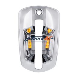 6 LED Chrome Door Handle Cover For 2018-2025 Freightliner Cascadia - Passenger, Amber LED - United Pacific 42535