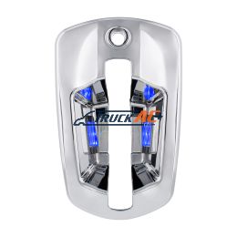 6 LED Chrome Door Handle Cover For 2018-2025 Freightliner Cascadia - Driver, Blue LED - United Pacific 42536