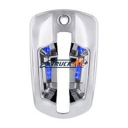 6 LED Chrome Door Handle Cover For 2018-2025 Freightliner Cascadia - Passenger, Blue LED - United Pacific 42537