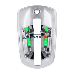 6 LED Chrome Door Handle Cover For 2018-2025 Freightliner Cascadia - Driver, Green LED - United Pacific 42538