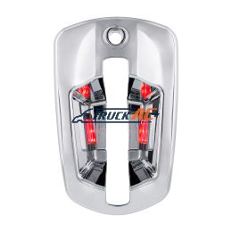 6 LED Chrome Door Handle Cover For 2018-2025 Freightliner Cascadia - Driver, Red LED - United Pacific 42540