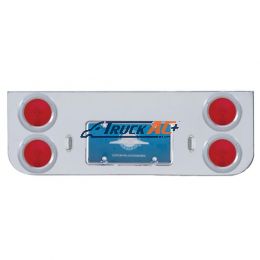 Chrome Rear Center Panel With Four 4" Lights & Bezels - United Pacific 21437