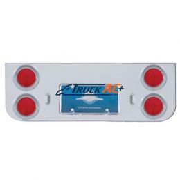 Chrome Rear Center Panel With Four 4" Lights & Visors - United Pacific 31601