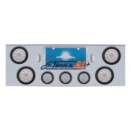 CR Rear Center Panel With 4X 10 LED 4" Lights & 3X 13 LED 2-1/2" Lights -Red LED/Clear Lens - United Pacific 34710