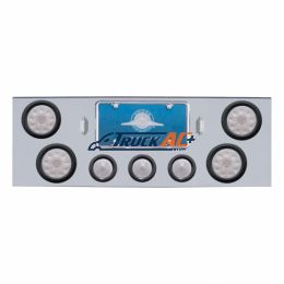 CR Rear Center Panel With 4X 10 LED 4" Lights & 3X 13 LED 2-1/2" Beehive Lights -Red LED/Clear Lens - United Pacific 34711
