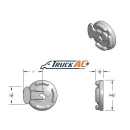 Chrome Plastic Fuel Cap Cover For Peterbilt - Locking - United Pacific 42528
