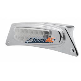 Chrome Fender Light Bracket With 12 LED Reflector Light - Amber LED/Clear Lens - United Pacific 39871
