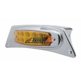 Chrome Fender Light Bracket With 10 LED Reflector Light - Amber LED/Amber Lens - United Pacific 39872