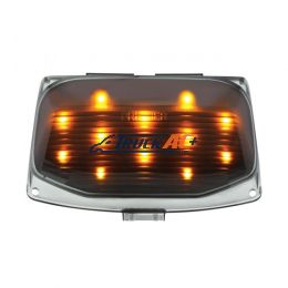 12 LED Front Fender Tip Light For Harley Motorcycle- Amber LED/Smoke Lens - United Pacific 37122
