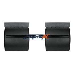 24" X 24" Black Poly Quarter Fender Set (Pair) - United Pacific 10711