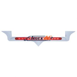 Chrome Hood Emblem Trim With 14 LED Light Bar For Kenworth - Red LED/Red Lens - United Pacific 37819