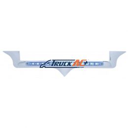 Chrome Hood Emblem Trim With 14 LED Light Bar For Kenworth - Blue LED/Clear Lens - United Pacific 37822