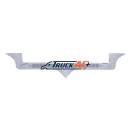 Chrome Hood Emblem Trim With 19 LED Reflector Light Bar For Kenworth - Amber LED/Clear Lens - United Pacific 39882
