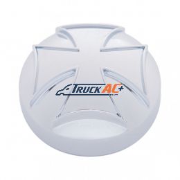 Chrome Iron Cross Air Valve Knob Cover - United Pacific 23055