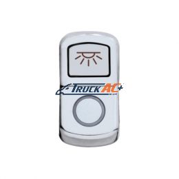"Cab Light" Chrome Rocker Switch Cover - Plain - United Pacific 45032