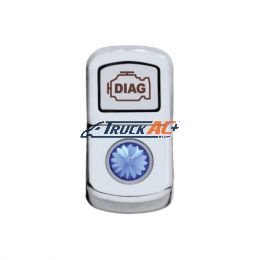 "Diagnostic" Rocker Switch Cover With Blue Crystal - United Pacific 45067