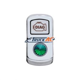 "Diagnostic" Rocker Switch Cover With Green Crystal - United Pacific 45069