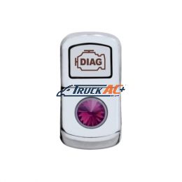 "Diagnostic" Rocker Switch Cover With Purple Crystal - United Pacific 45070
