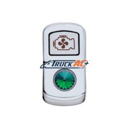 "Engine Fan" Rocker Switch Cover With Green Crystal - United Pacific 45085
