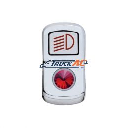 "Headlight" Rocker Switch Cover With Red Crystal - United Pacific 45135