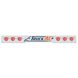 Stainless 1 Piece Rear Light Bar With 6X 36 LED 4" Lights & Visors - Red LED/Red Lens - United Pacific 61649