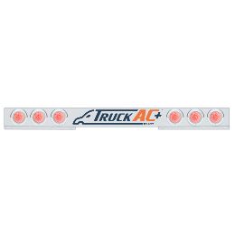 Stainless 1 Piece Rear Light Bar With 6X 36 LED 4" Lights & Visors - Red LED/Clear Lens - United Pacific 61650